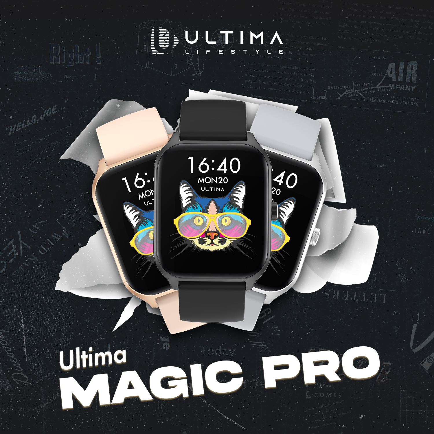 Ultima Watch Magic Pro| 1.96" HD Display| BT Calling Smartwatch| IP68 Waterproof| Zinc Alloy Metal Frame Smart Watch - Image 2