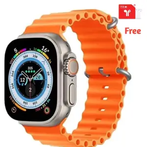 T900 Ultra Big 2.09 Infinite Display Wireless Charging Smartwatch ( Free Gift I12 Pods Worth 700 )