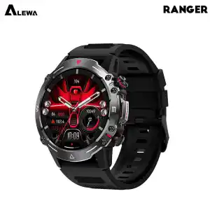 Alewa Ranger Amoled Round Smartwatch | BT Call | IP68 Waterproof | Always On Display | 410mah Battery (Black/Gray/Green)
